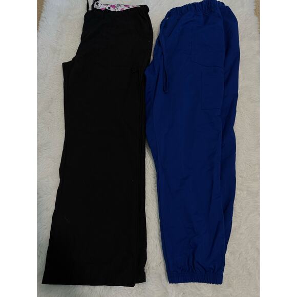 2XL scrub pants set of 2 blue black - Picture 2 of 2